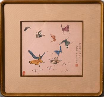 溥儒 花蝶圖