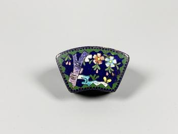 銅胎琺瑯嵌螺鈿墨盒 4.3×7.5×3.1cm