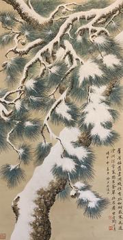 花鳥 60*118 紙本立軸