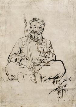 人物線描 35*26 紙本鏡芯