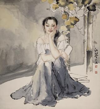 人物 69×75cm 紙本設(shè)色鏡心