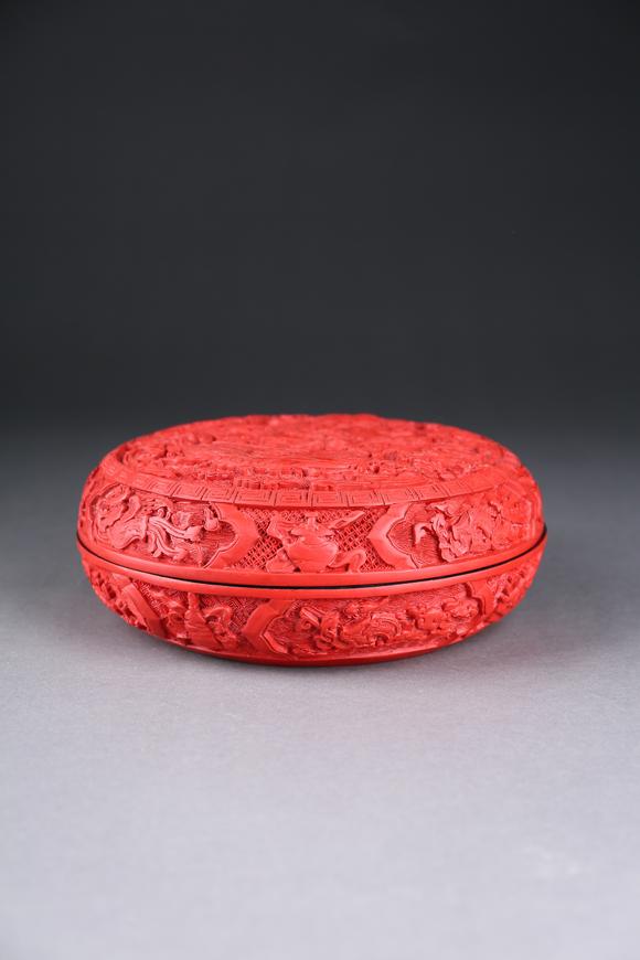春和美術(shù)|日本春和美術(shù)2026年第三回拍賣會(huì)剔紅漆器花鳥紋捧盒