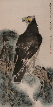 唐云  松鷹圖