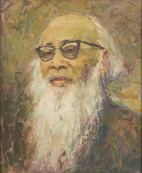 張利  張大千像
