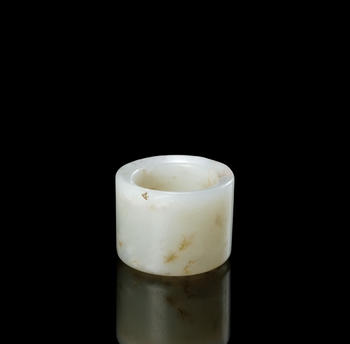 清 白玉扳指