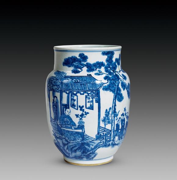  中佳信拍賣|2026年春季文物藝術(shù)品專場拍賣會清 青花人物代代富貴圖壯罐