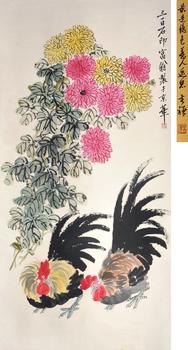 齊白石 大吉大壽圖