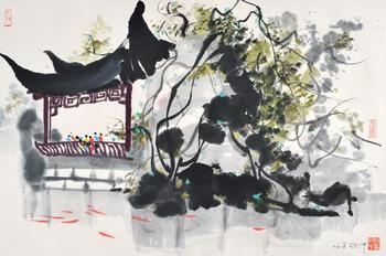 吳冠中 江南小景