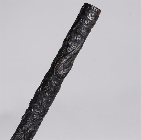 清大漆龙纹笔杆
