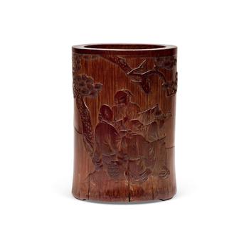 清中期 孙星衍刻"紫玉"平板砚(原配紫檀盒)