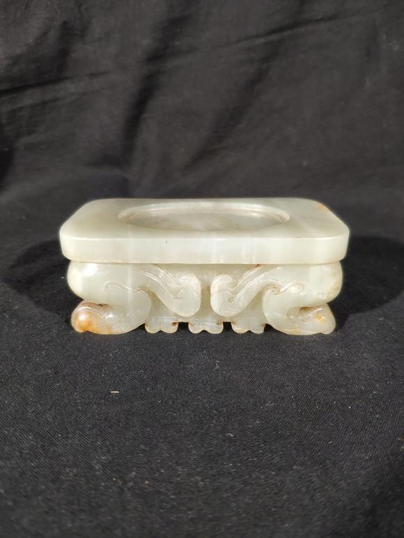 和田青白玉砚床