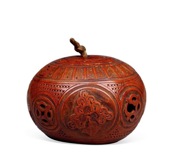 清代镂雕匏器鸣虫葫芦