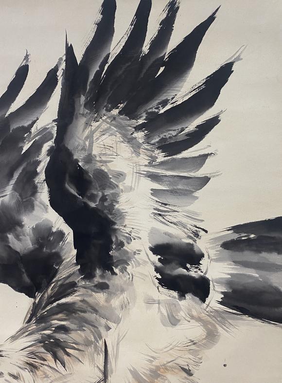 天津永茂刘继卣 飞鹰 立轴