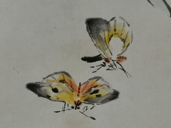 香港康乾王雪涛,王兰若合作 红梅蝴蝶