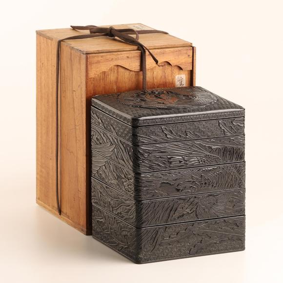 日本四国拍卖堆黒 重箱