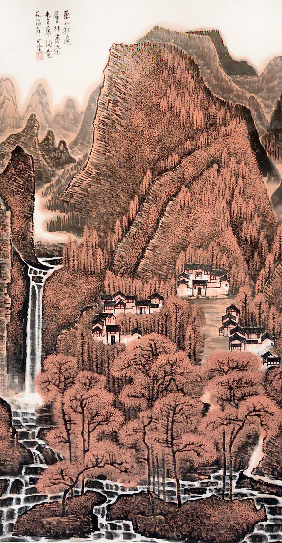 李可染万山红遍