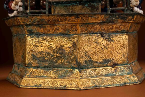 中国宋代铜鎏金七宝舍利塔