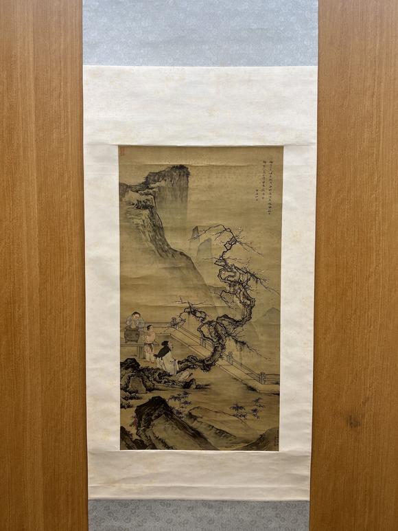 杜堇朵云轩印制杜堇梅下横琴图