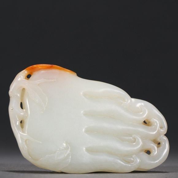 清和田玉籽料佛手挂佩