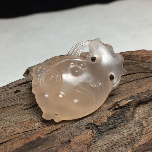 玛瑙阿拉善玉糖心玛瑙鱼年年有余吊坠