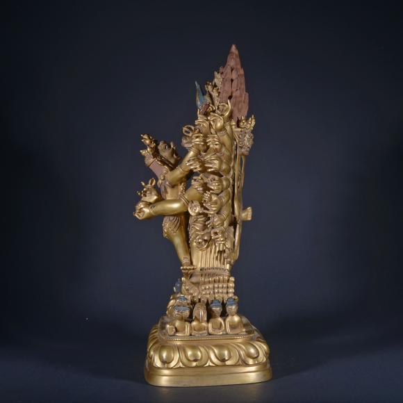 香港艺典国际铜鎏金大威德金刚