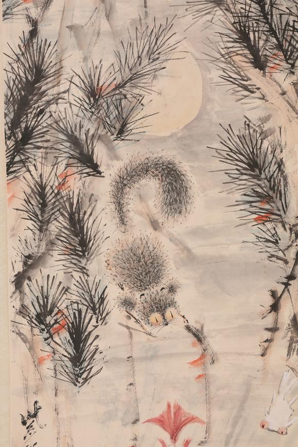 山口美术株式会社虚谷 松鼠金鱼