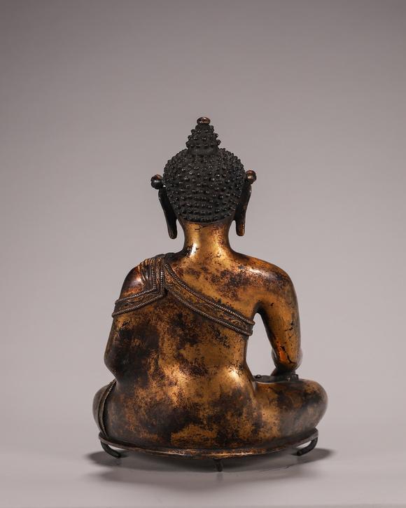 铜鎏金释迦摩尼佛像