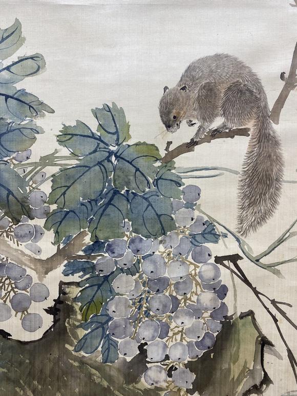 戴文龙清花鸟四屏