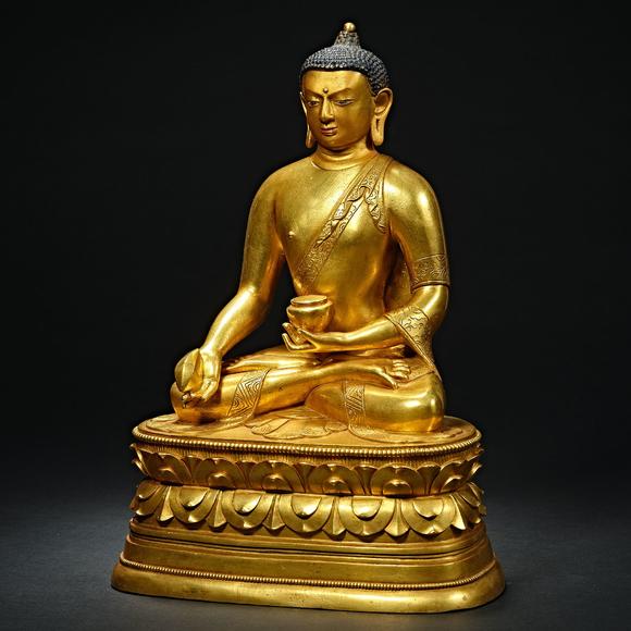 China, Ming Dynasty, SHI JIA MO NI, Gilt Bronze Buddha statue_China ...