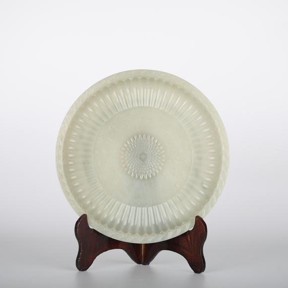 Chinese Hetian jade plate,Qianlong_Chinese Hetian jade plate,Qianlong估价