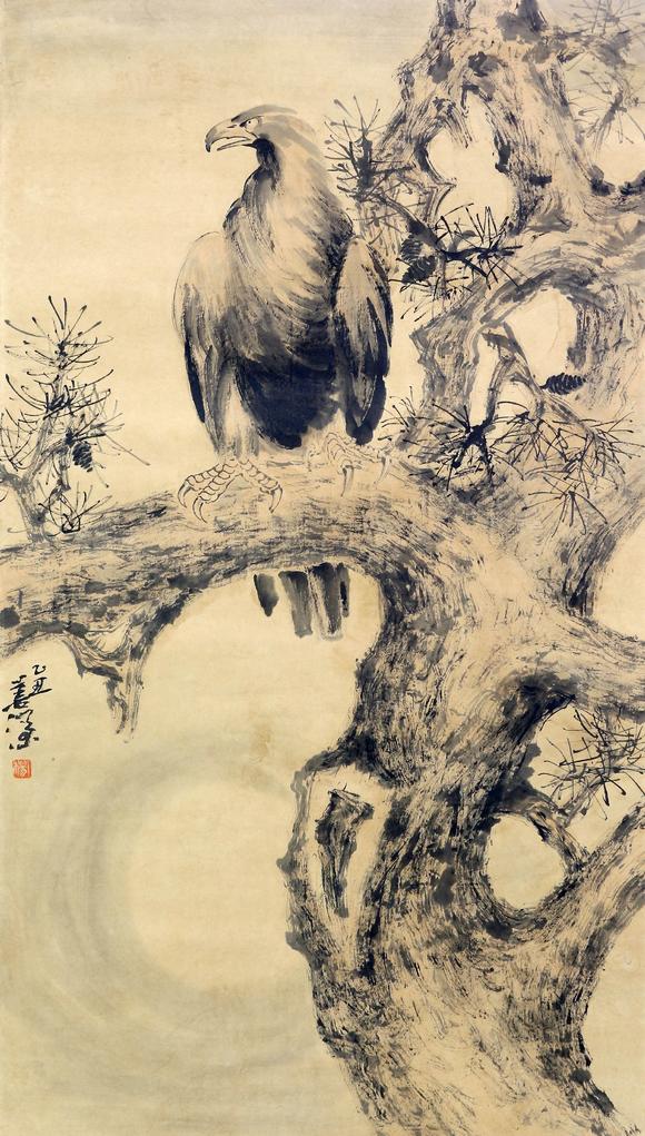杨善深松鹰图