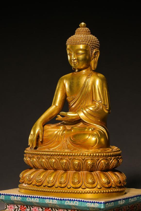 ancient chinese pure gold buddha statue 中國古代純金佛像