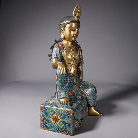 景泰蓝自在观音佛像