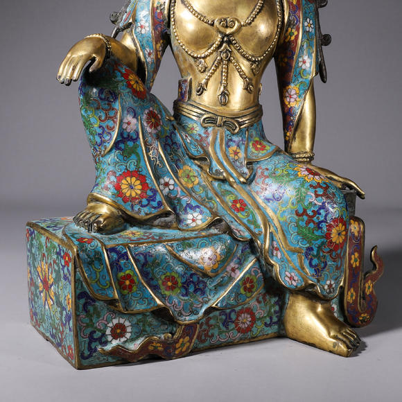 景泰蓝自在观音佛像