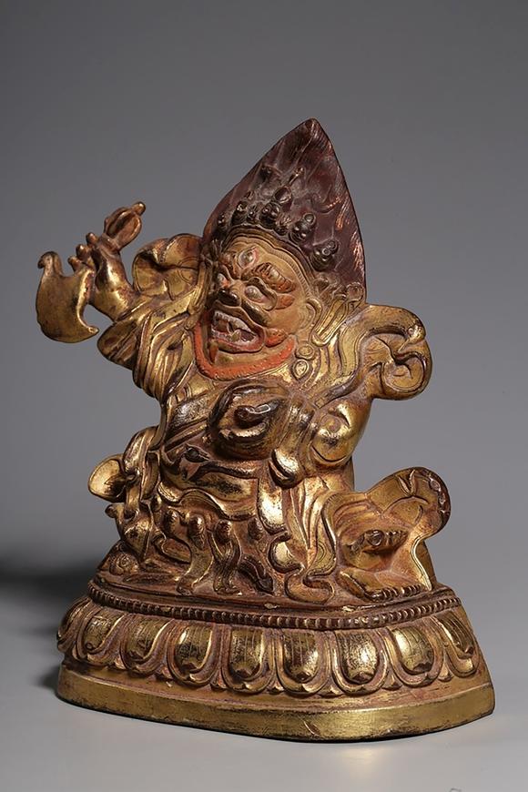 清精铜鎏金玛哈噶拉藏传佛像giltbronzecastmahakalafigure