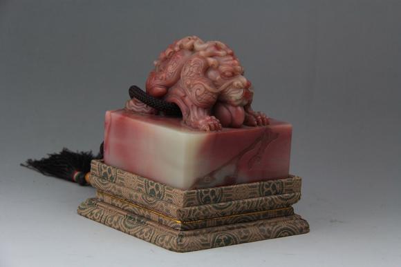 道光年制皇帝玉玺寿山石印章achineseshoushanstoneimperialseal