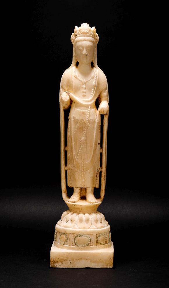 古代汉白玉佛像ancientwhitemarblebuddhastatue