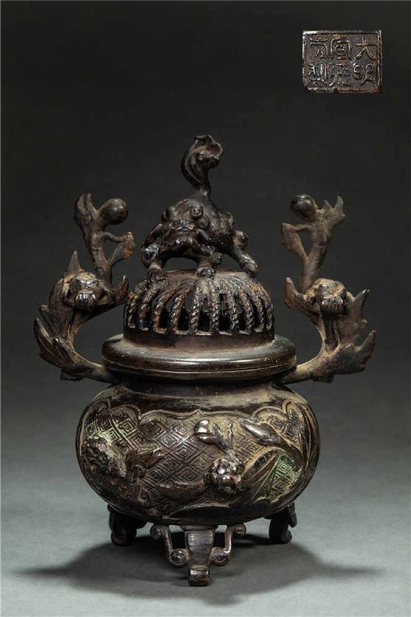copper censer from ming 明代宣德香炉