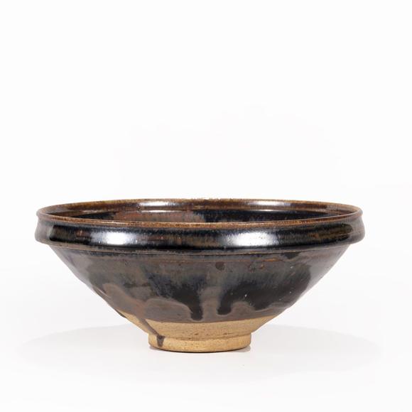 宋代磁州窑褐斑窑变釉大碗 a chinese zizhou yao russet splashed