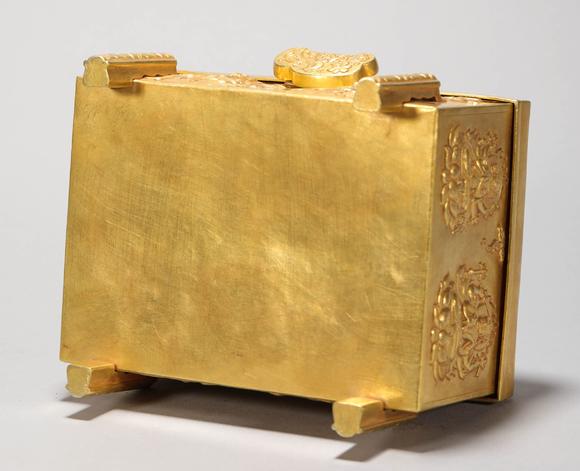 gold squared buddhist sarira box from tang 唐代纯金四方舍利盒子