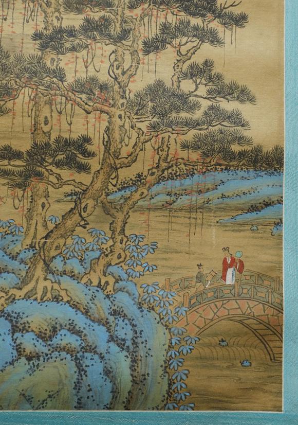 tg bowo incoporation宋代 张择端 溪山楼阁图 绢本立轴