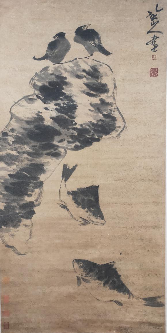 八大山人鱼achinesefishpaintingbadashanrenmark