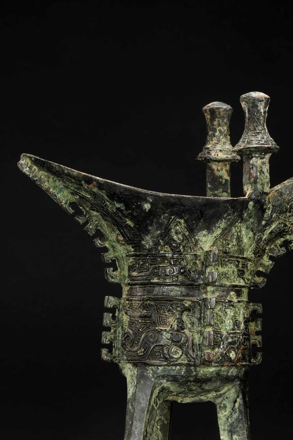 copper vessel cup from han汉代铜爵杯