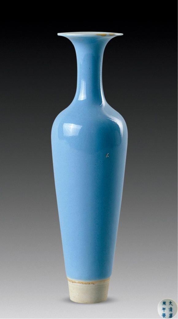 清康熙 雨过天晴柳叶瓶