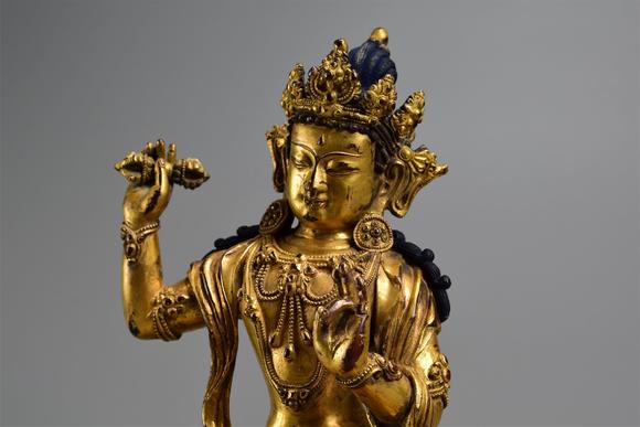 十七世纪铜鎏金金刚萨埵