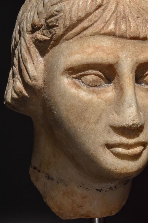 egyptian marble head of a woman_egyptian marble head of a woman