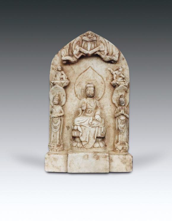 明代或以上汉白玉雕佛像