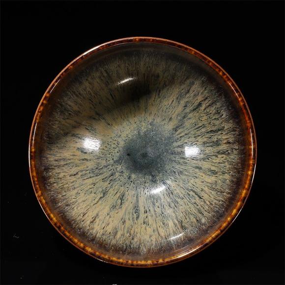a jizhou kiln rabbit hao tea cup 吉州窑兔毫茶盏