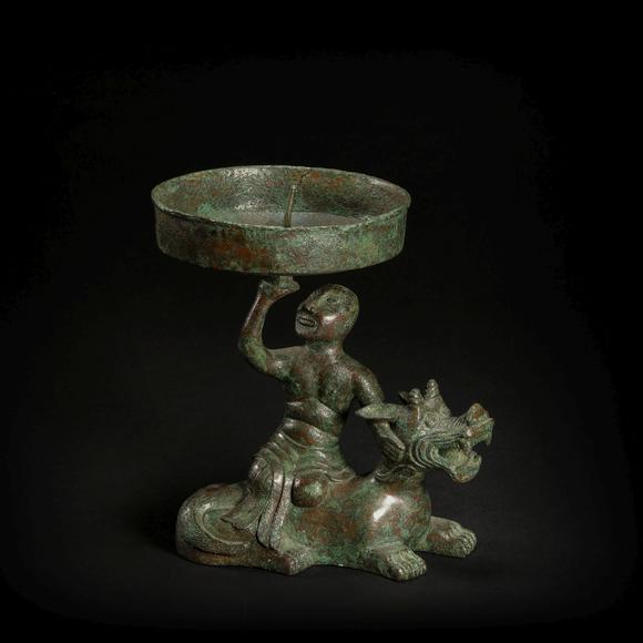 coppercandleholderwithhumandesignfromhan汉代铜人物烛台