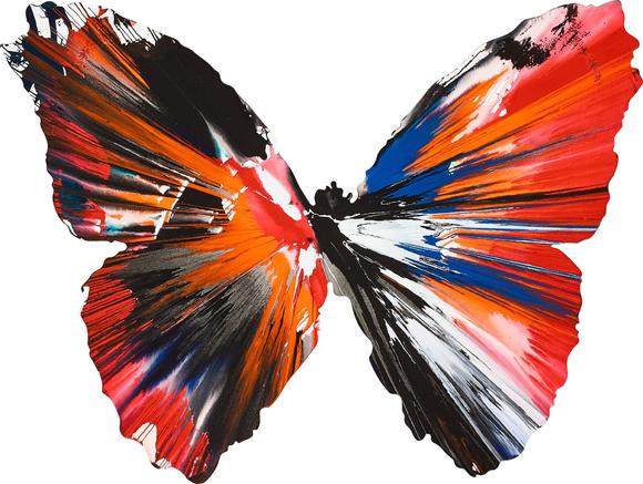 (butterfly spin painting) | 无题(蝴蝶旋转画)_damien hirstdamien